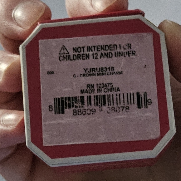 Rare New Juicy Couture Gold Tone C Crown Mini Charm With Pearl And J - Picture 3 of 16